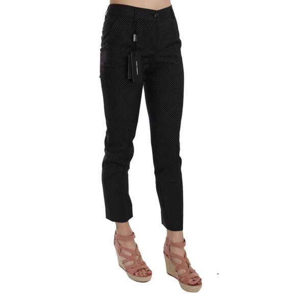 Dolce & Gabbana Dolce Gabbana PAN70012 Polka Dot Trousers Women Black Jeans & - Picture 3 of 4